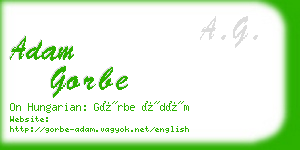 adam gorbe business card